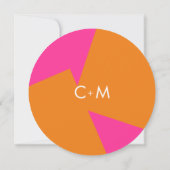 モダン結婚カラフル円招待状 案内状 (裏面)