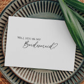 モダン結婚クラシックのBridesmaid Proposal Card 招待状