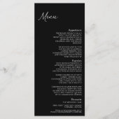 モダン結婚クラシックBlackのFlat Menu メニュー (正面)