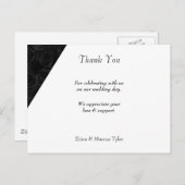 モダン結婚サンキューカード ポストカード (正面/裏面)