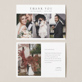 モダン結婚シンプル写真のWノートマルチフォト サンキューカード