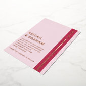 モダン結婚シンプル招待状 箔招待状 (回転した状態)