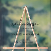 モダン結婚シンプル書道エレガント歓迎 アクリルサイン (ニュートラル)