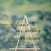 モダン結婚シンプル書道エレガント歓迎 アクリルサイン (ニュートラル)