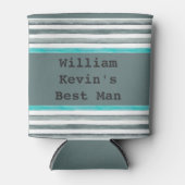 モダン結婚シンプル花婿介添人 缶クーラー (正面)