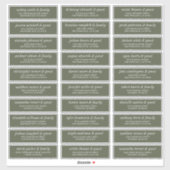 モダン結婚シンプルChicのゲスト名のアドレス シール (シート)