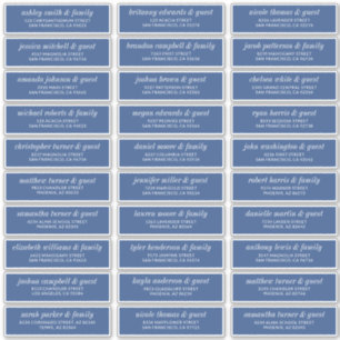 モダン結婚シンプルChicのゲスト名のアドレス シール