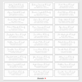 モダン結婚シンプルChicのゲスト名のアドレス シール