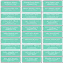 モダン結婚シンプルChicのゲスト名のアドレス シール