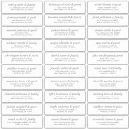 モダン結婚シンプルChicのゲスト名のアドレス シール