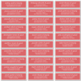 モダン結婚シンプルChicのゲスト名のアドレス シール