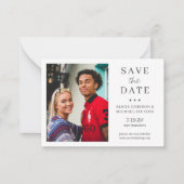 モダン結婚シンプルMINI SIZE写真の日救付 ノートカード (正面)