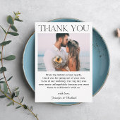 モダン結婚シンプルScriptの写真感謝していyou ノートカード