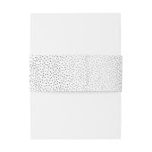 モダン結婚スタイリッシュ素朴な銀スポット紙吹雪 招待状ベリーバンド (裏面例)