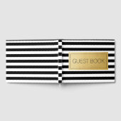 モダン結婚ストライプ誕生日 ゲストブック (全面)