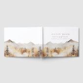 モダン結婚ズゲストブックキャ素朴ビン ゲストブック (全面)