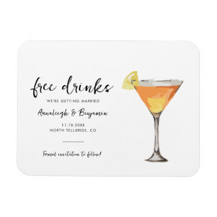 モダン結婚セーブ・ザ・デート案内 マグネット