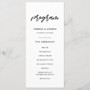 モダン結婚タイポグラフィ プログラム