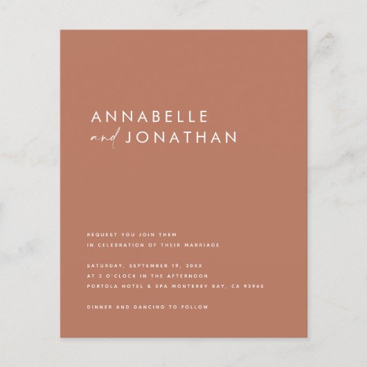 モダン結婚テラコンテンポラリーコッタ チラシ (正面)