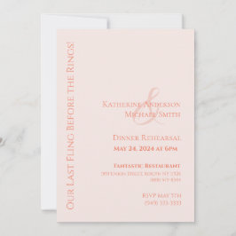 モダン結婚ディナー赤面 招待状