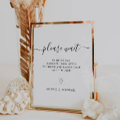 モダン結婚デザートのテーブルの看板 台座サイン