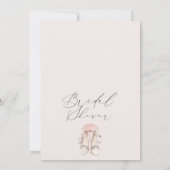 モダン結婚ドレスブライダルシャワー 招待状 (裏面)