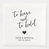 モダン結婚パーソナライズされた夫婦の名前と日付 (正面)