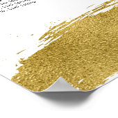 モダン結婚フェイク金ゴールド座席表 ポスター (角)