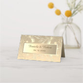 モダン結婚フェイク金ゴールド プレイスカード (裏面)
