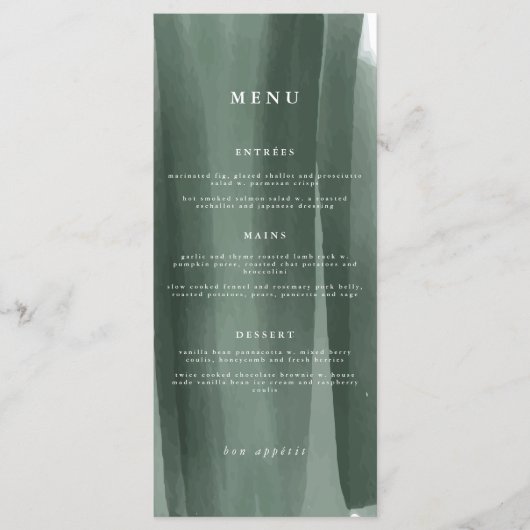 モダン結婚フォーマル抽象芸術 | メニュー (正面)