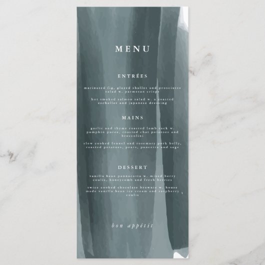 モダン結婚フォーマル |メニュー メニュー (正面)