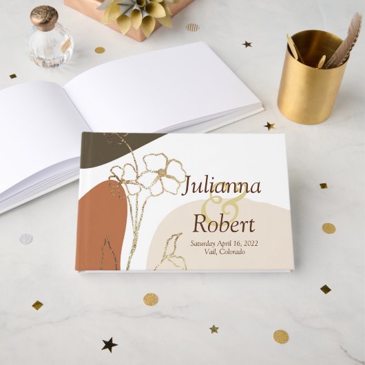 モダン結婚フローラ ゲストブック (正面見開き)