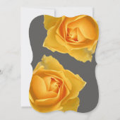 モダン結婚フローラ | ゴールデンイエローローズ 招待状 (裏面)