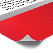 モダン結婚フローラ |深い赤 – 座席表 ポスター (角)