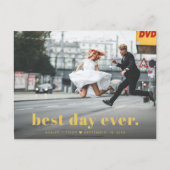 モダン結婚ミニマルタイポグラフィの写真 ポストカード (正面)