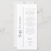 モダン結婚ミニマルプレイスカード (裏面)