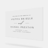 モダン結婚ミニマル歓迎エレガントサイン アクリルサイン (傾斜)