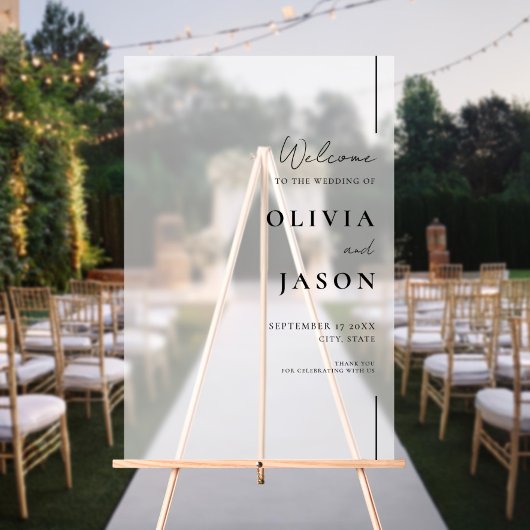 モダン結婚ミニマル歓迎 アクリルサイン