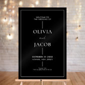 モダン結婚ミニマル歓迎 アクリルサイン