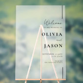 モダン結婚ミニマル歓迎 アクリルサイン (ニュートラル)