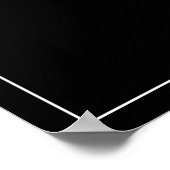 モダン結婚ミニマル白黒歓迎サイン ポスター (角)