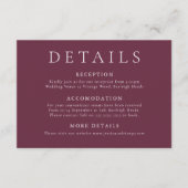 モダン結婚ミニマル詳細 エンクロージャーカード (正面)