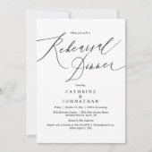 モダン結婚リハーサルディナーお祝い 招待状 (正面)