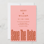 モダン結婚レトロ セーブザデート (正面)