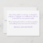 モダン結婚写真サンキューカード サンキューカード (裏面)