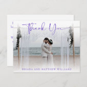 モダン結婚写真サンキューカード サンキューカード (正面/裏面)