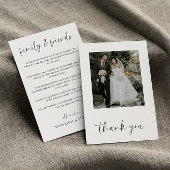 モダン結婚写真サンキューカード サンキューカード