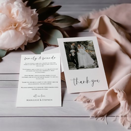 モダン結婚写真サンキューカード サンキューカード