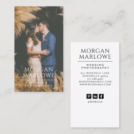 モダン結婚写真家 名刺 (正面/裏面)