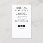 モダン結婚写真家 名刺 (裏面)